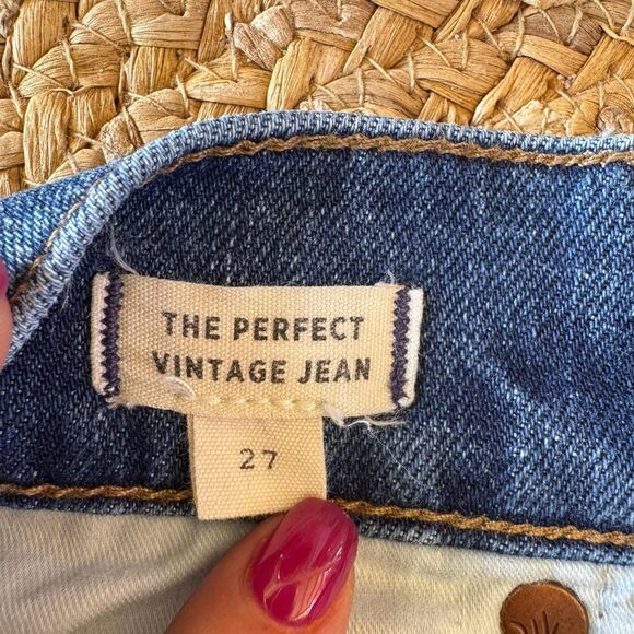 Madewell Women's Perfect Vintage Jeans Size 27 Blue Straight Leg - Picture 8 of 8